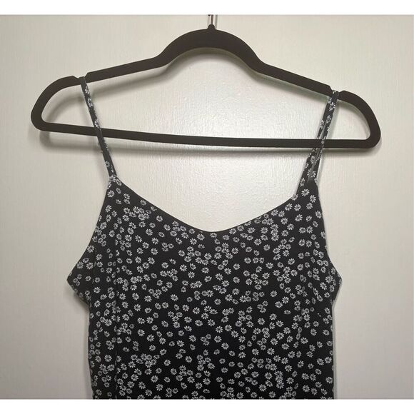 Loft Navy Blue Daisy Print Midi Sun Dress size 4NWT - Picture 3 of 12